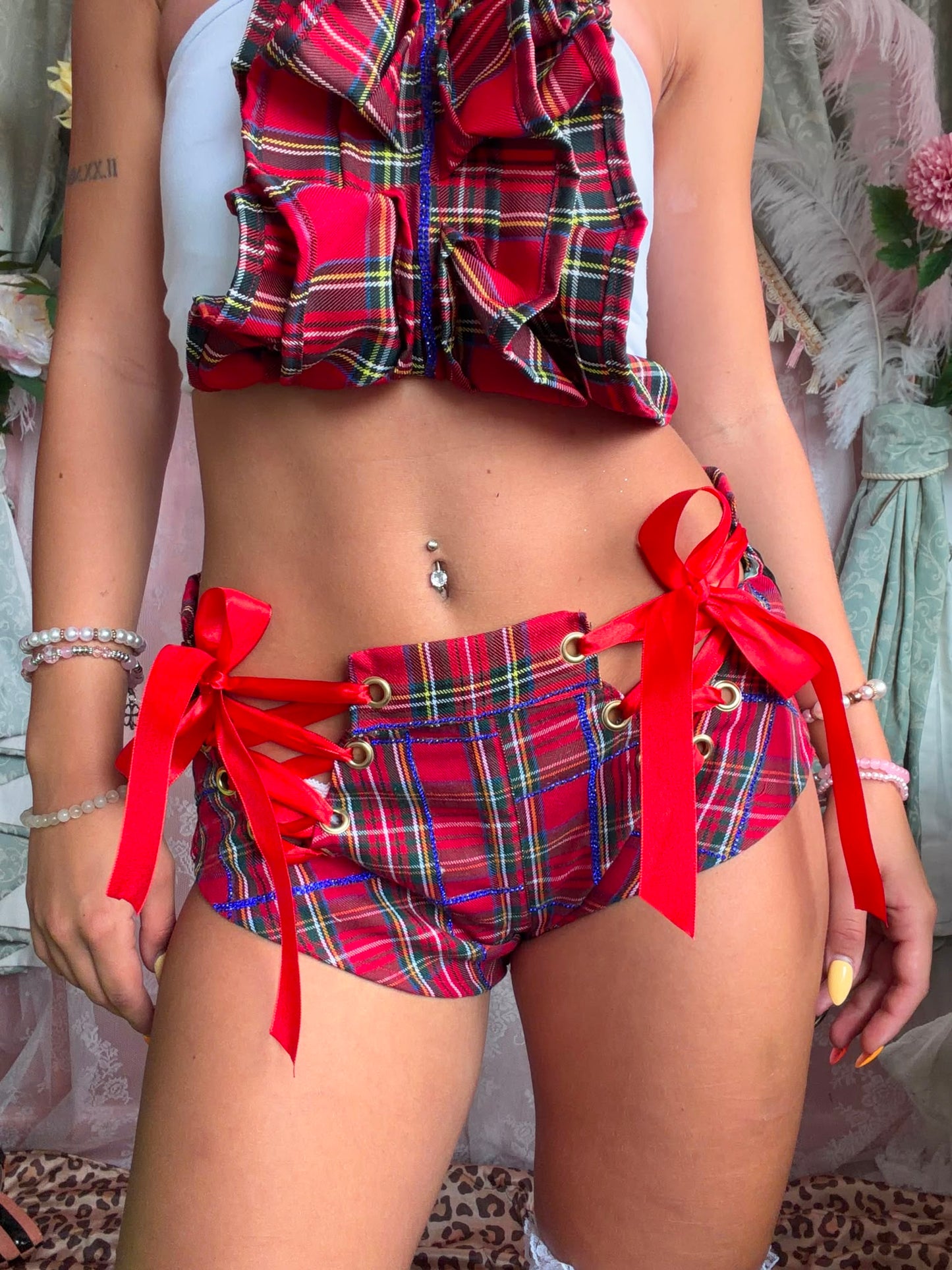 Red Tartan Diamanté