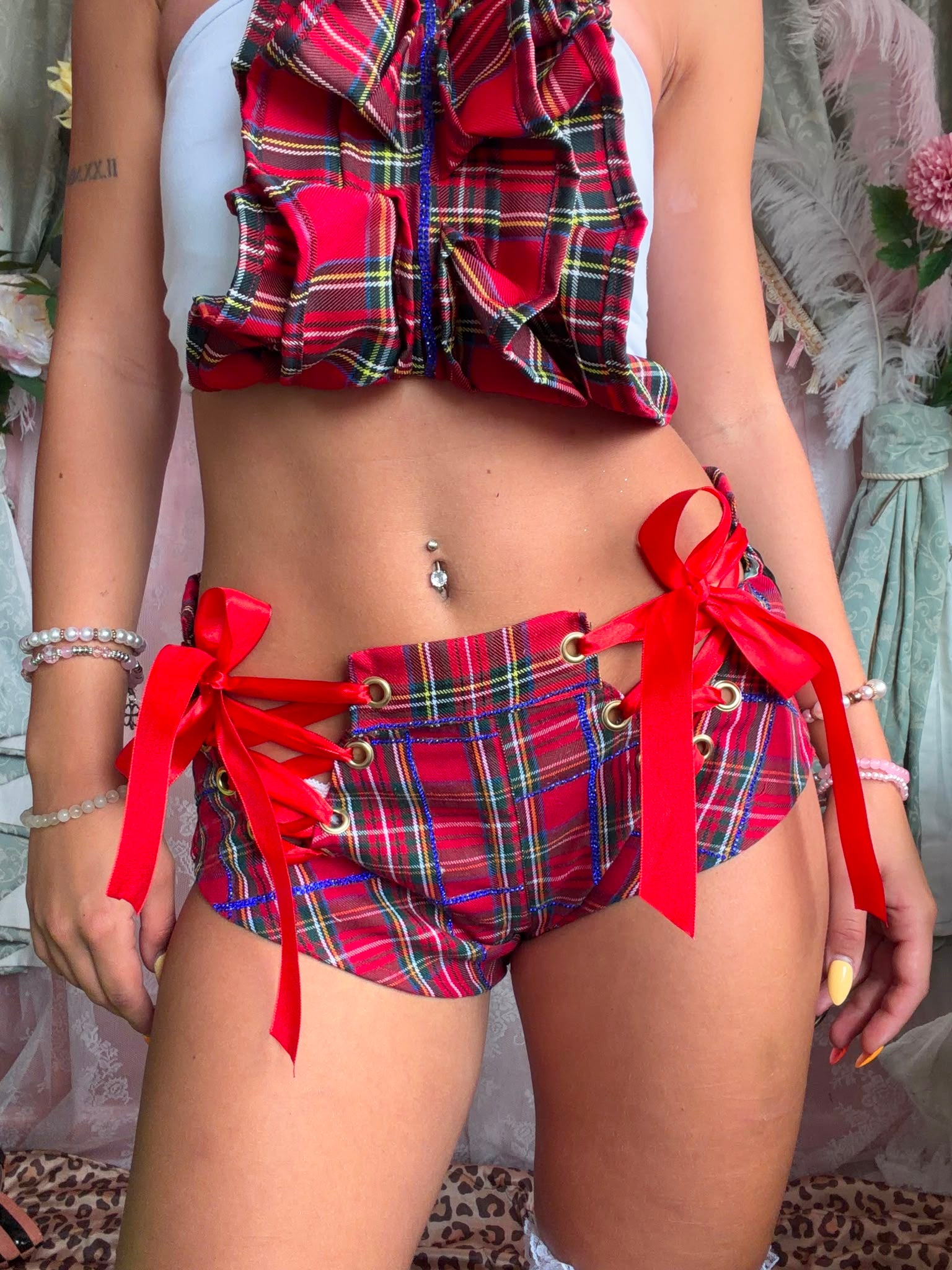 Red Tartan Diamanté