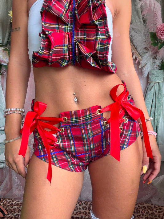 Red Tartan Diamanté