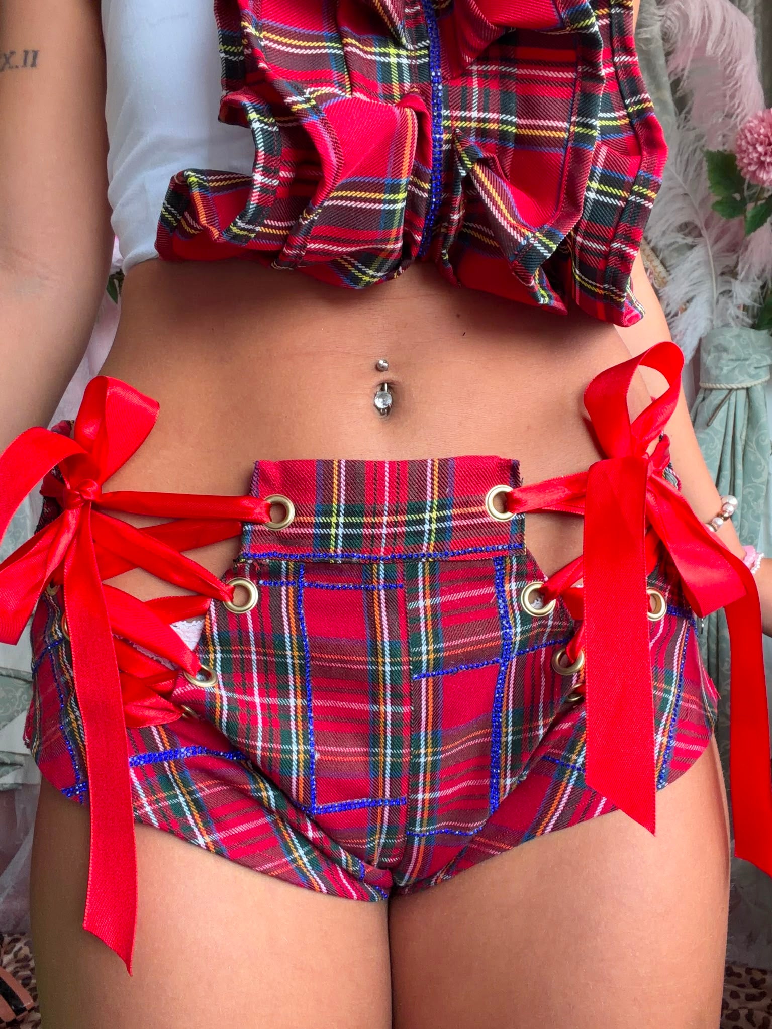 Red Tartan Diamanté